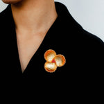 Vintage Palace Three-petal Flower Brooch gembea jewelry
