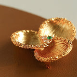 Vintage Palace Three-petal Flower Brooch gembea jewelry