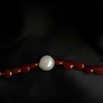 Vintage Red Agate Baroque Pearl Bracelet gembea jewelry0