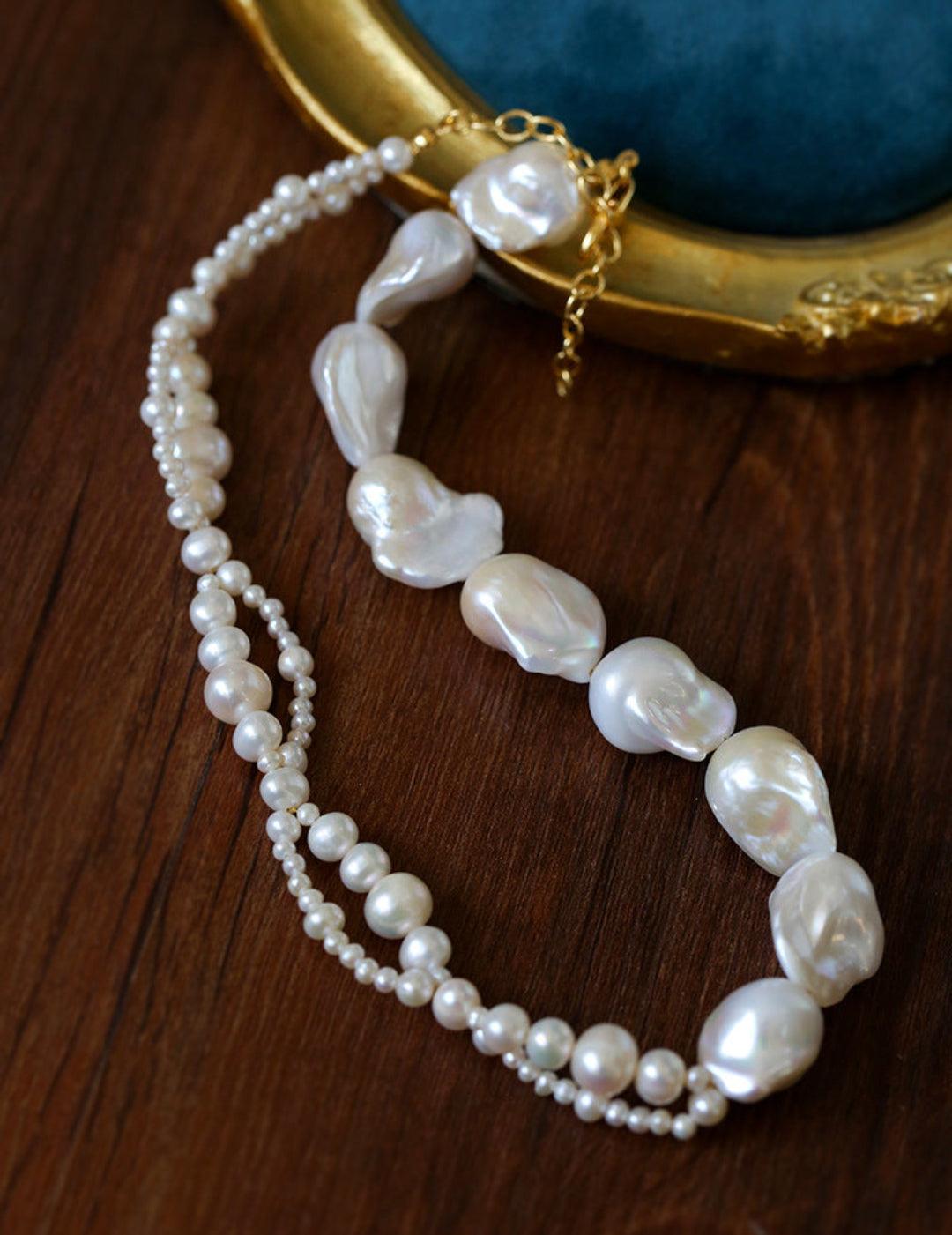 Shaped Baroque Pearl Necklace - Gembea Jewelry