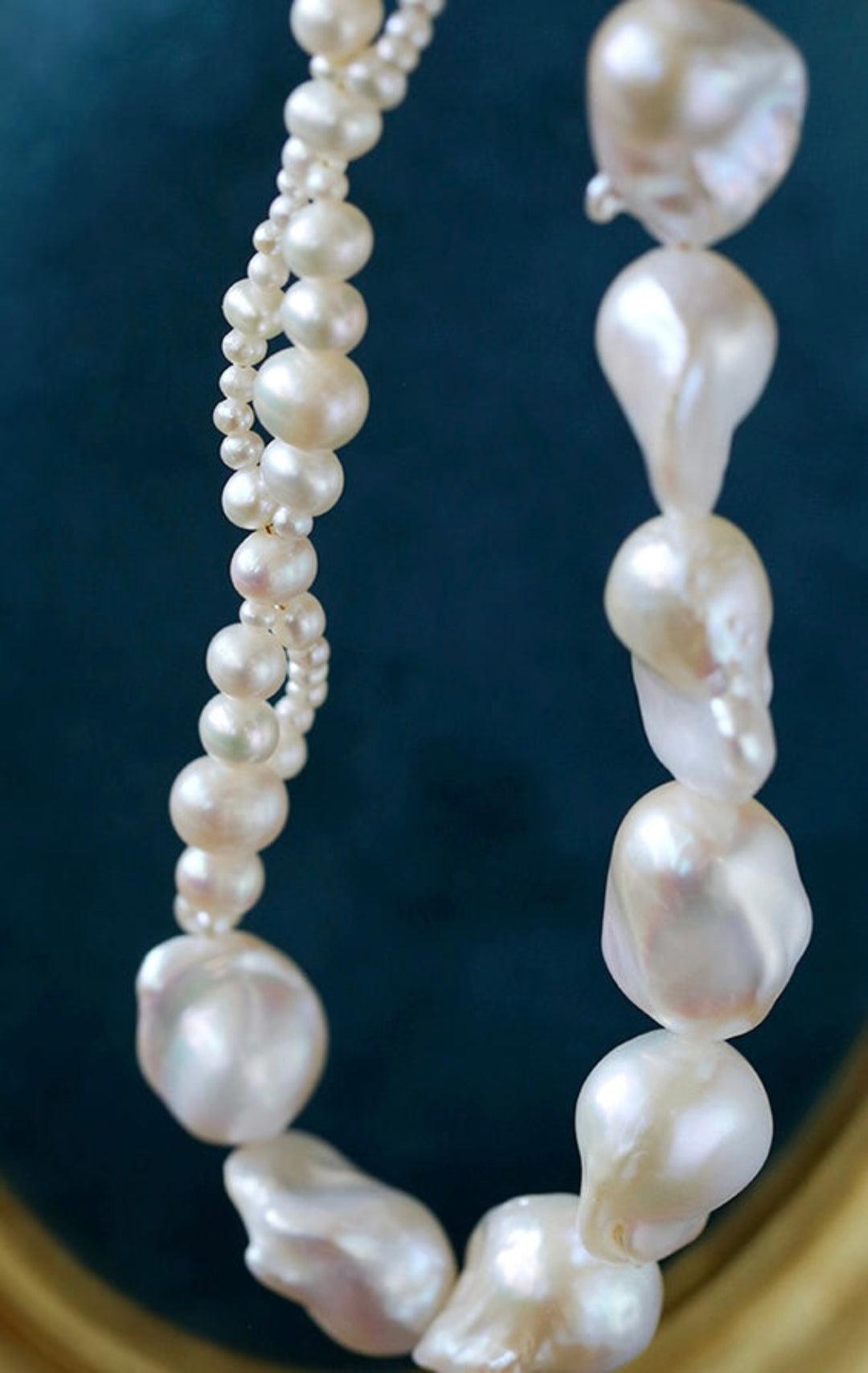 Shaped Baroque Pearl Necklace - Gembea Jewelry