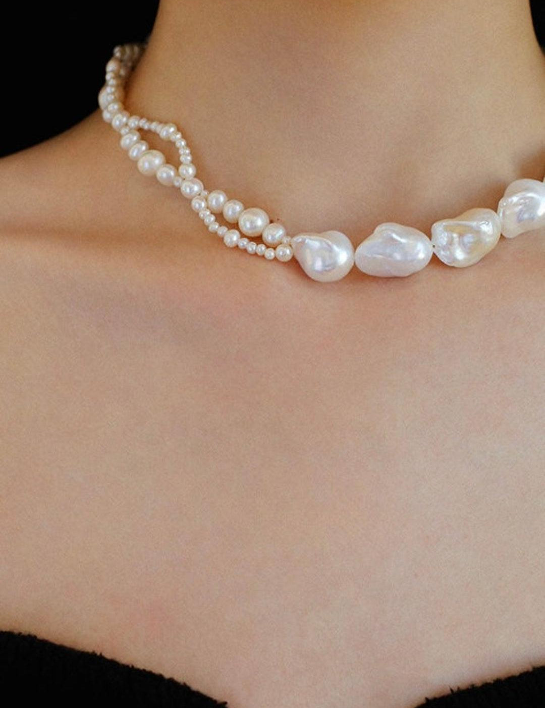 Shaped Baroque Pearl Necklace - Gembea Jewelry
