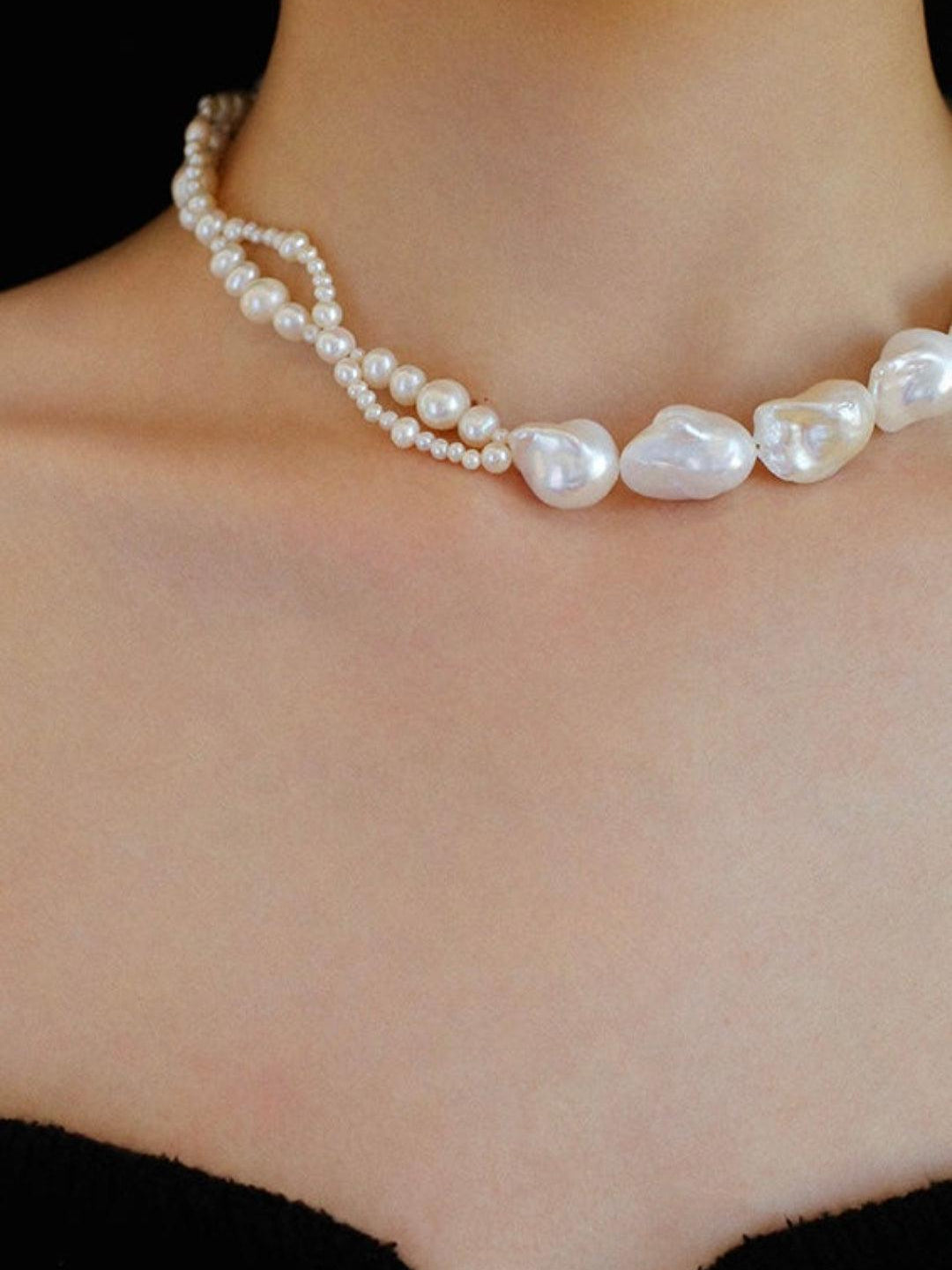 Shaped Baroque Pearl Necklace - Gembea Jewelry