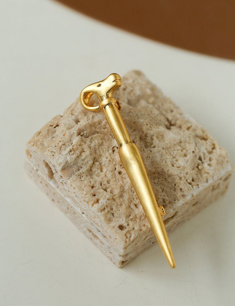 Vintage Sheep Head Long Brooch gembea jewelry