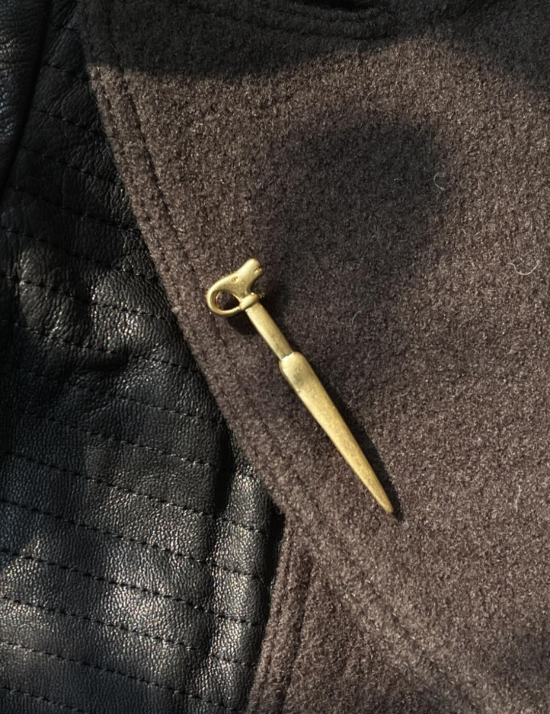 Vintage Sheep Head Long Brooch gembea jewelry