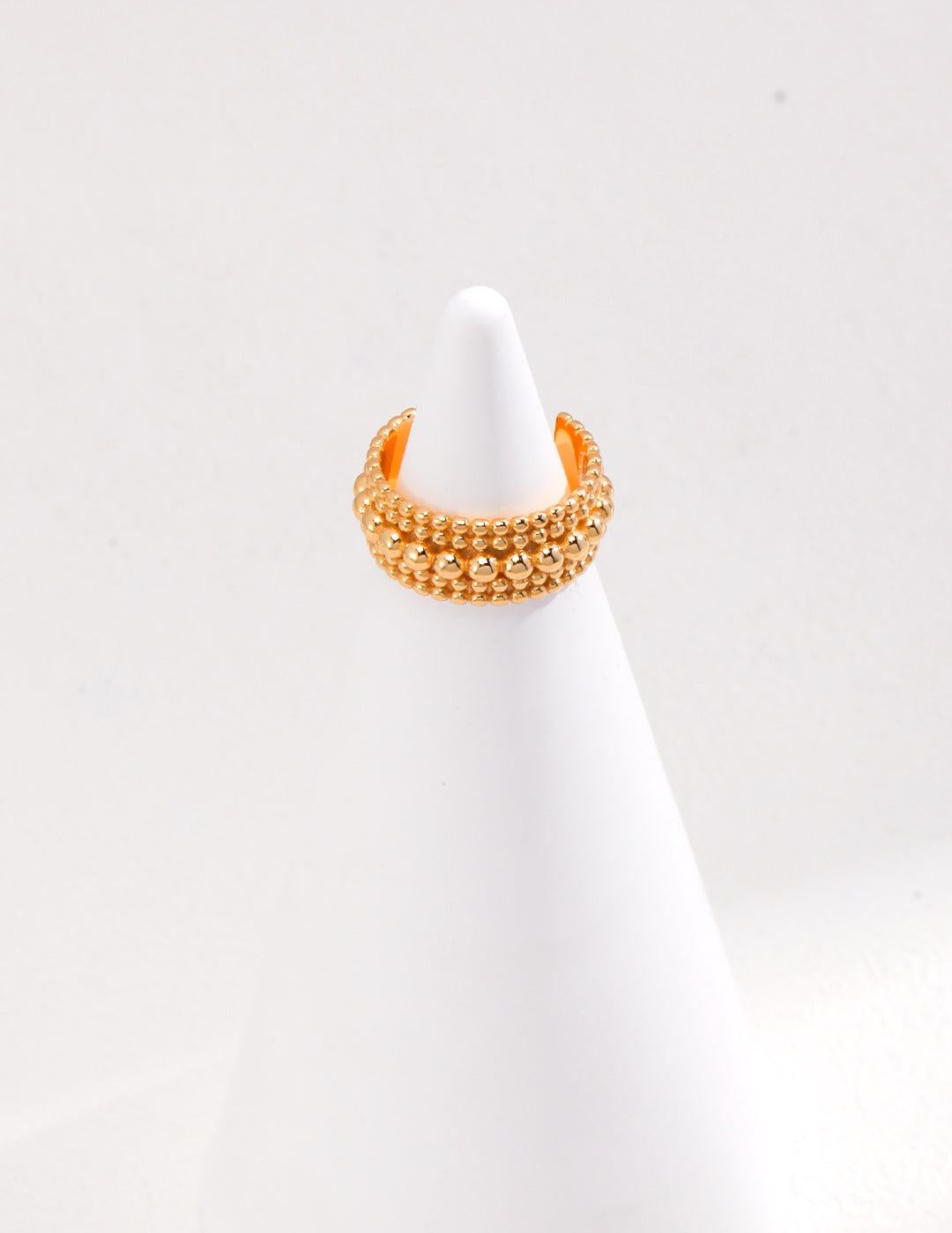 Vintage Small Round Bead Sterling Silver Ring - Gembea Jewelry