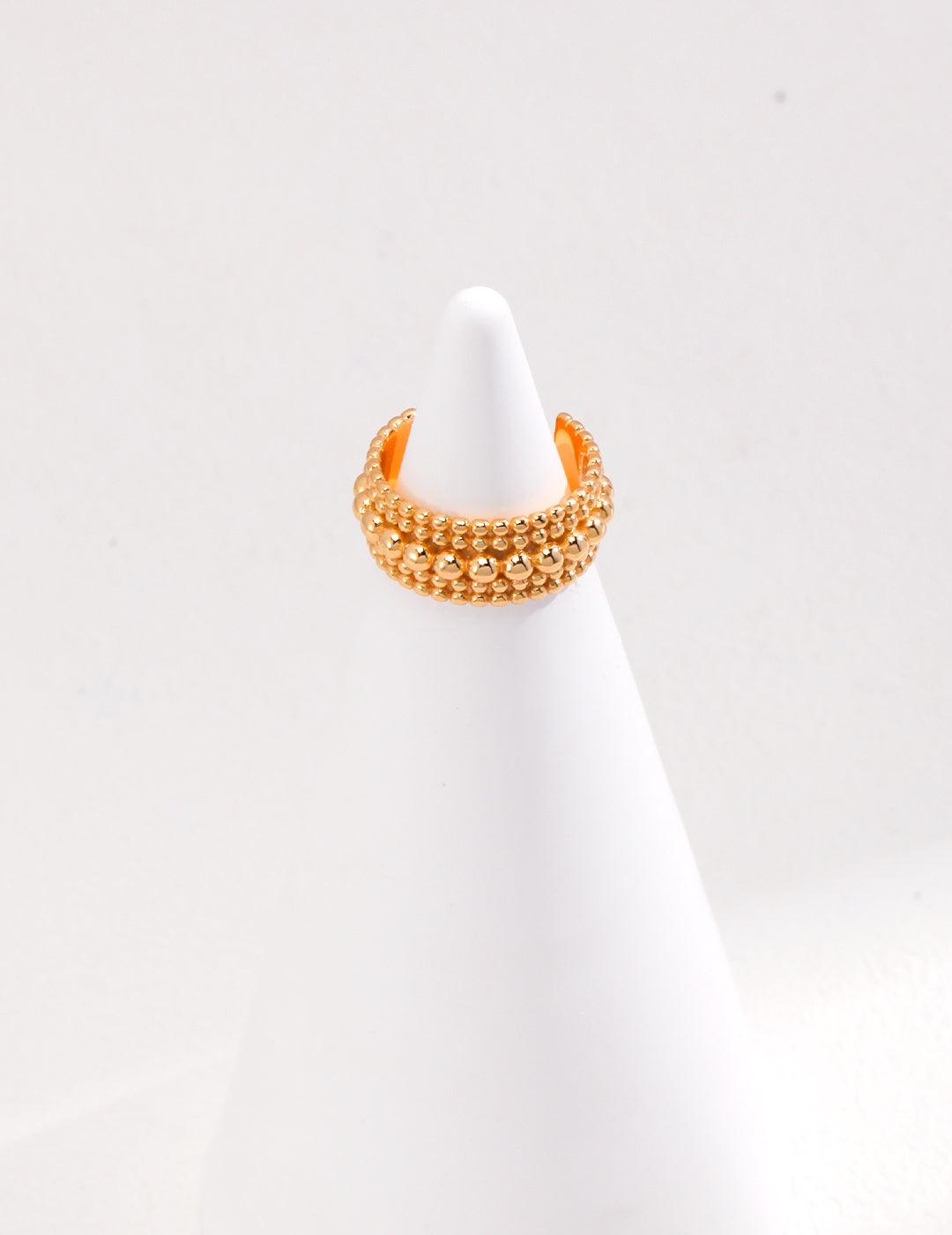 Vintage Small Round Bead Sterling Silver Ring - Gembea Jewelry