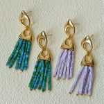 Vintage Swing Geometric Tassel Earrings gembea jewelry