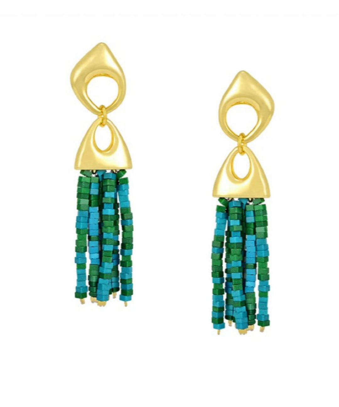 Vintage Swing Geometric Tassel Earrings gembea jewelry