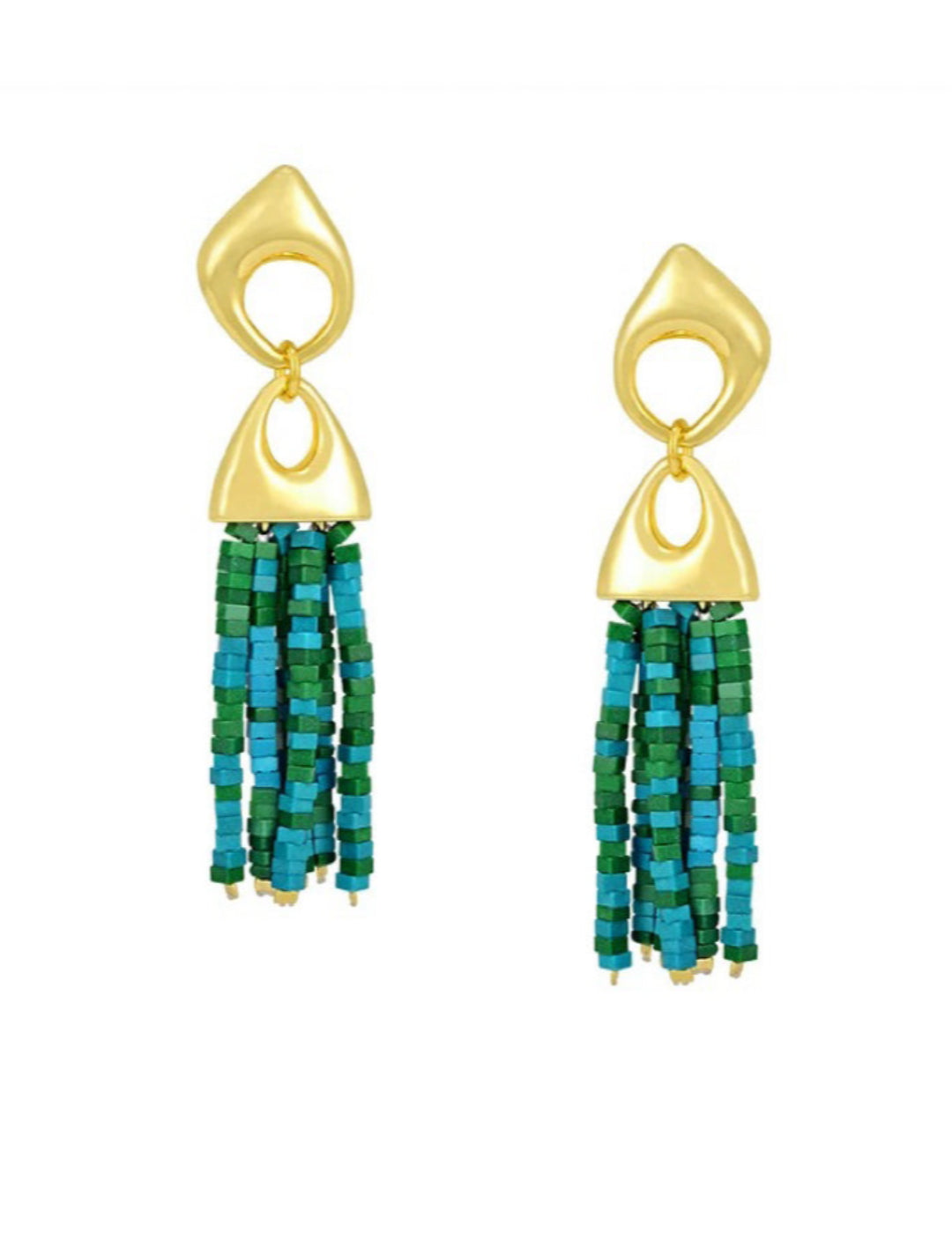 Vintage Swing Geometric Tassel Earrings gembea jewelry