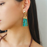 Vintage Swing Geometric Tassel Earrings gembea jewelry