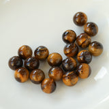 Vintage Tiger's Eye Stone Drop Earrings-Gembea Jewelry