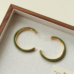 Vintage Tortoise Shell Resin Large Hoop Earrings gembea jewelry