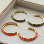 Vintage Tortoise Shell Resin Large Hoop Earrings gembea jewelry