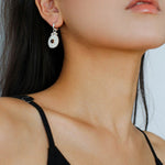 Vintage Tribal Coin Gemstone Drop Earrings gembea jewelry