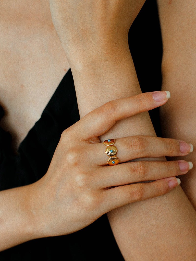 Vintage Tribal Coin Open Ring gembea jewelry