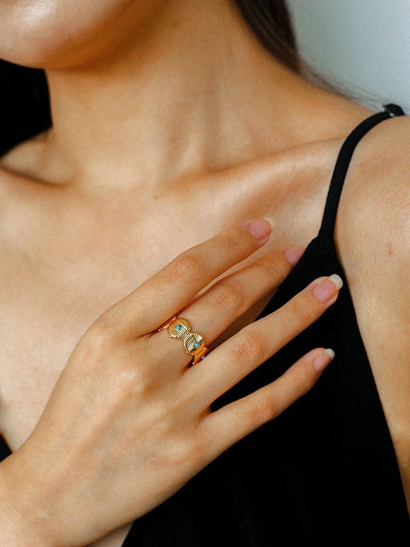 Vintage Tribal Coin Open Ring gembea jewelry