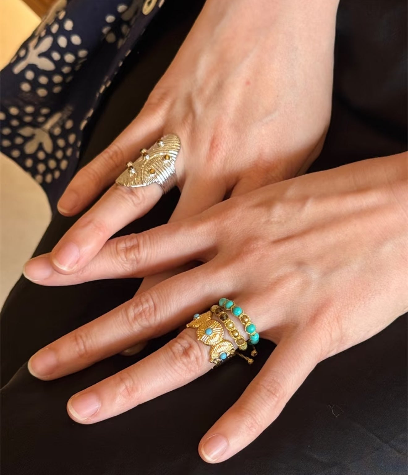 Vintage Tribal Coin Open Ring gembea jewelry