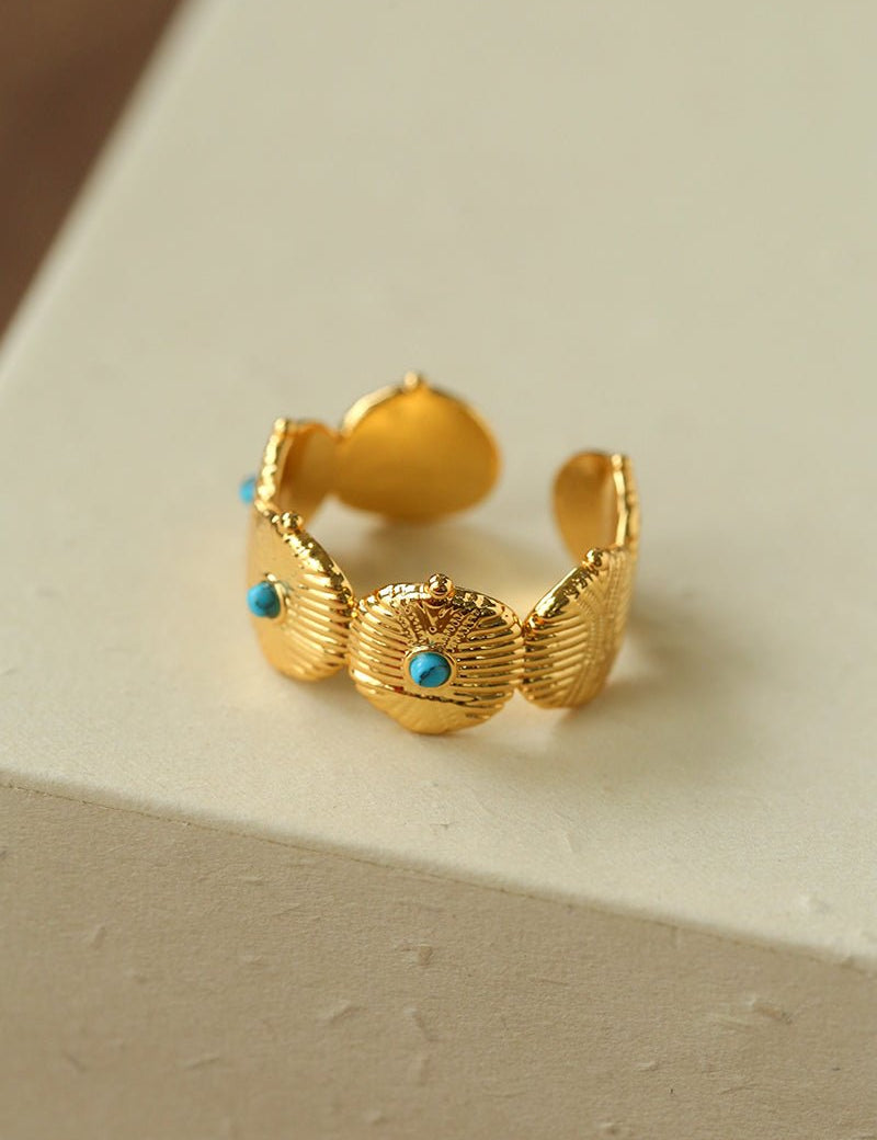 Vintage Tribal Coin Open Ring gembea jewelry