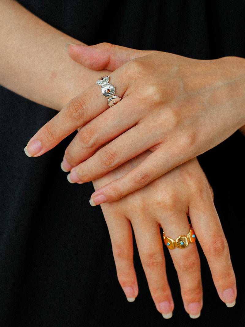 Vintage Tribal Coin Open Ring gembea jewelry