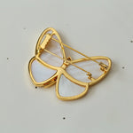 Vintage White Mother of Pearl Butterfly Brooch gembea jewelry