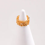 Vintage Wide Sterling Silver Zircon Ring - Gembea Jewelry