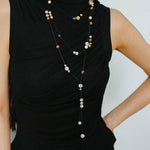 Wandering Stone Long Gemstone Rope Necklace gembea jewelry