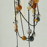Wandering Stone Long Gemstone Rope Necklace gembea jewelry