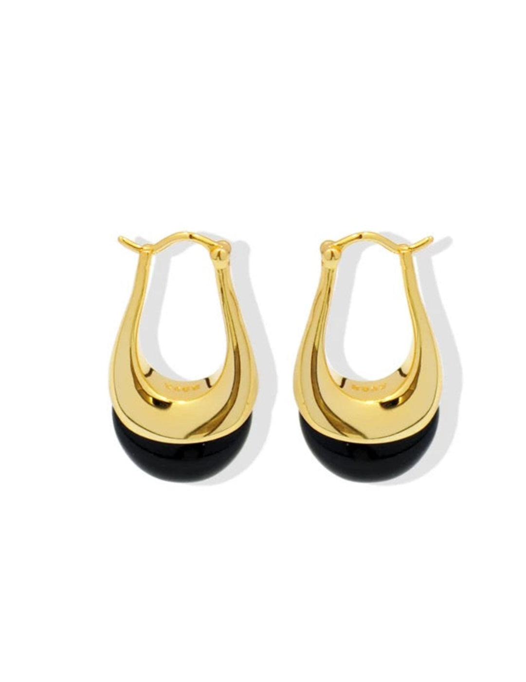Water Drop Crystal Black Agate Earrings gembea jewelry