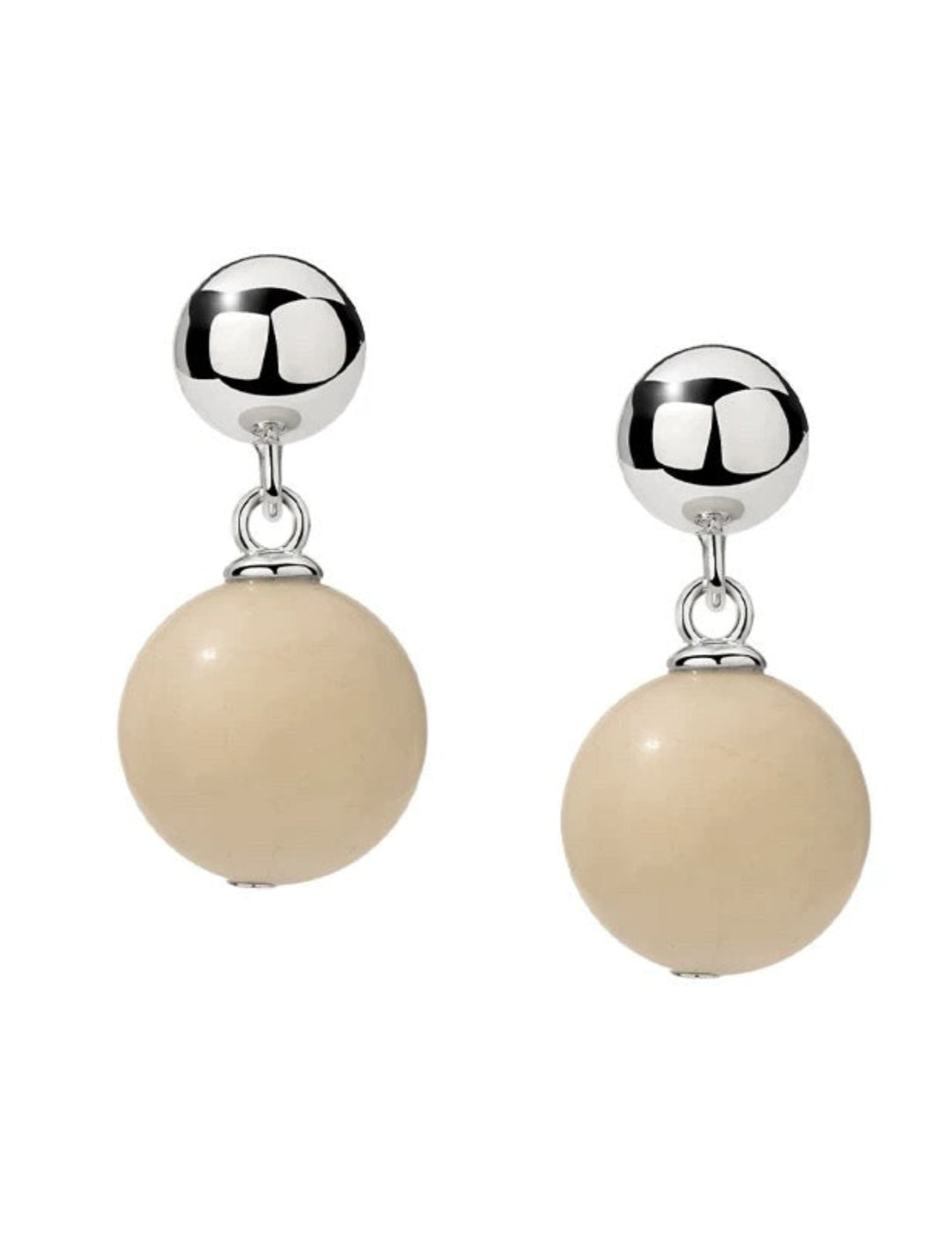 White Fossil Stone Drop Earrings gembea jewelry