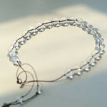 White Quartz Smoky Quartz Open-Ended Tassel Necklace gembea jewelry