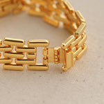 Wide Version Watch Chain Baroque Pearl Bracelet - Gembea Jewelry