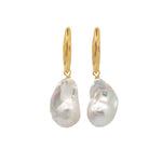 Willow Leaf Baroque Pearl Drop Earrings