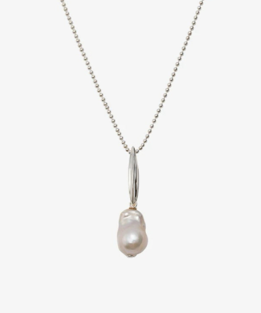 Willow Leaf Baroque Pearl Pendant Necklace gembea jewelry