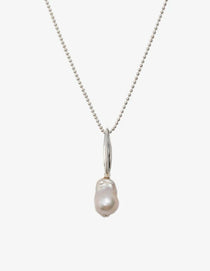 Willow Leaf Baroque Pearl Pendant Necklace gembea jewelry