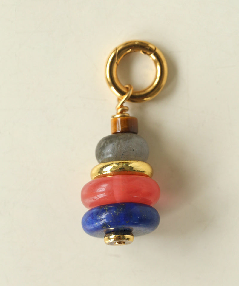 Wish Tower Series Natural Stone Beaded Pendant Necklace gembea jewelry