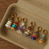 Wish Tower Series Natural Stone Beaded Pendant Necklace gembea jewelry