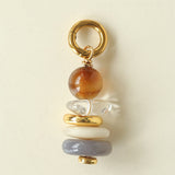 Wish Tower Series Natural Stone Beaded Pendant Necklace gembea jewelry