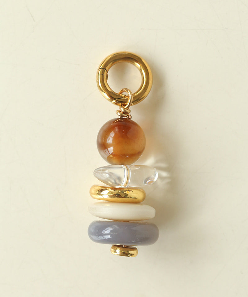 Wish Tower Series Natural Stone Beaded Pendant Necklace gembea jewelry