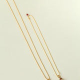 Wish Tower Series Natural Stone Beaded Pendant Necklace gembea jewelry