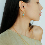 Wish Tower Series Natural Stone Drop Hoop Earrings gembea jewelry-