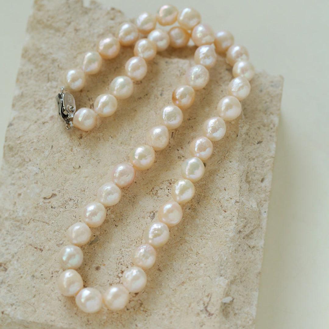 Wrinkled Baroque pearl Beaded Necklace - Gembea Jewelry