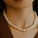 Wrinkled Baroque pearl Beaded Necklace - Gembea Jewelry