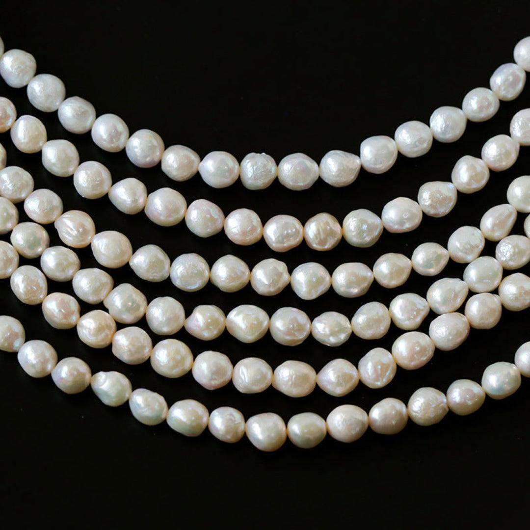 Wrinkled Baroque pearl Beaded Necklace - Gembea Jewelry
