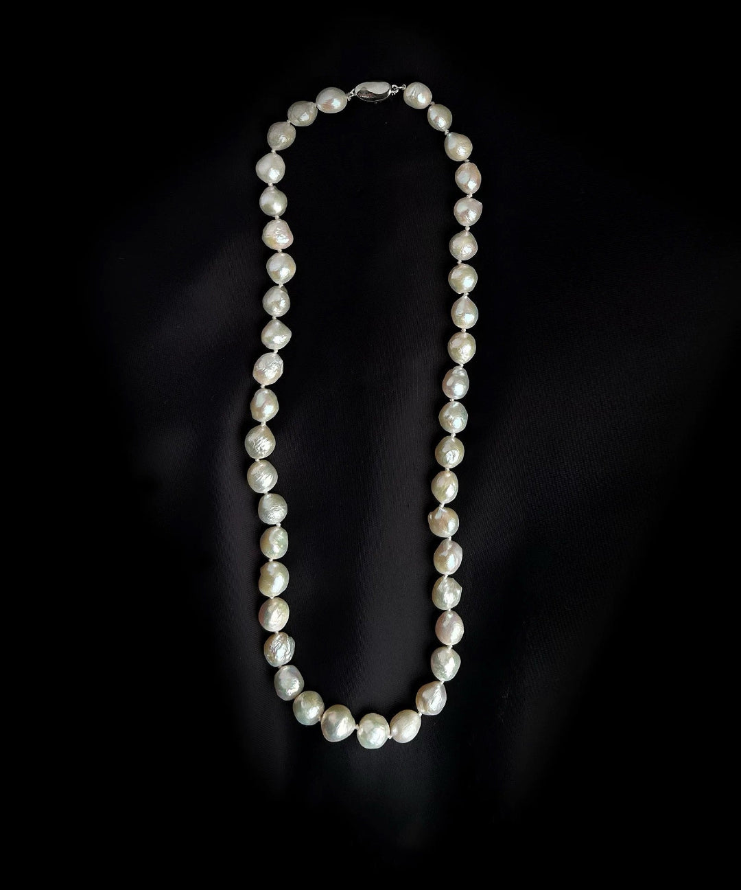 Wrinkled Baroque pearl Beaded Necklace gembea jewelry