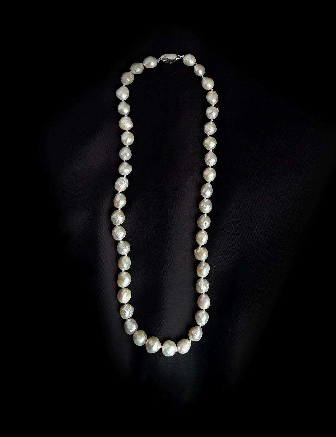 Wrinkled Baroque pearl Beaded Necklace gembea jewelry