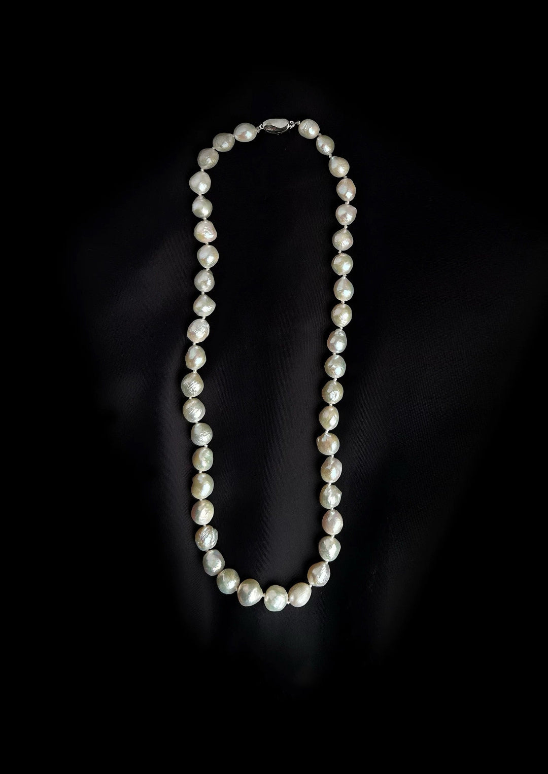 Wrinkled Baroque pearl Beaded Necklace gembea jewelry