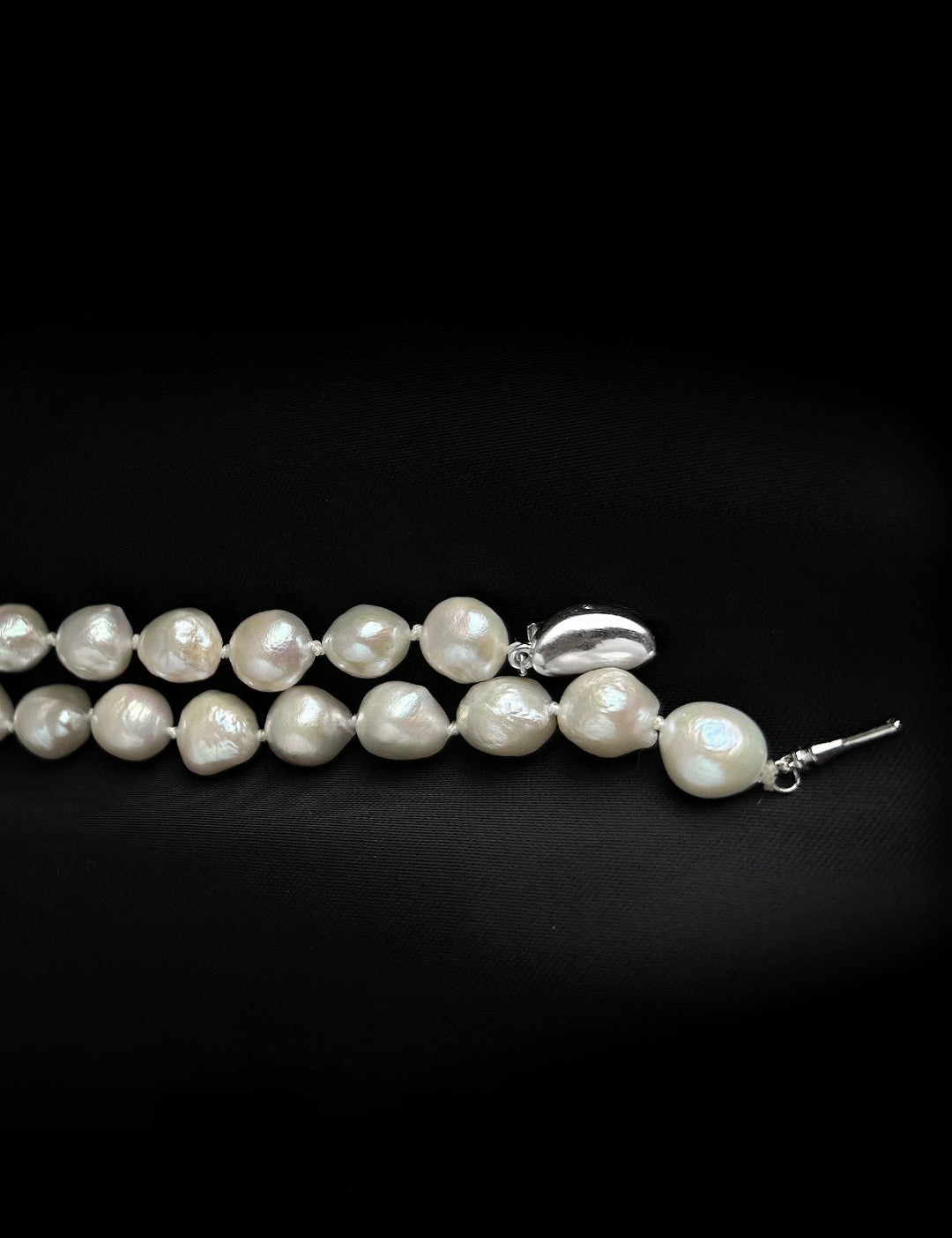 Wrinkled Baroque pearl Beaded Necklace gembea jewelry