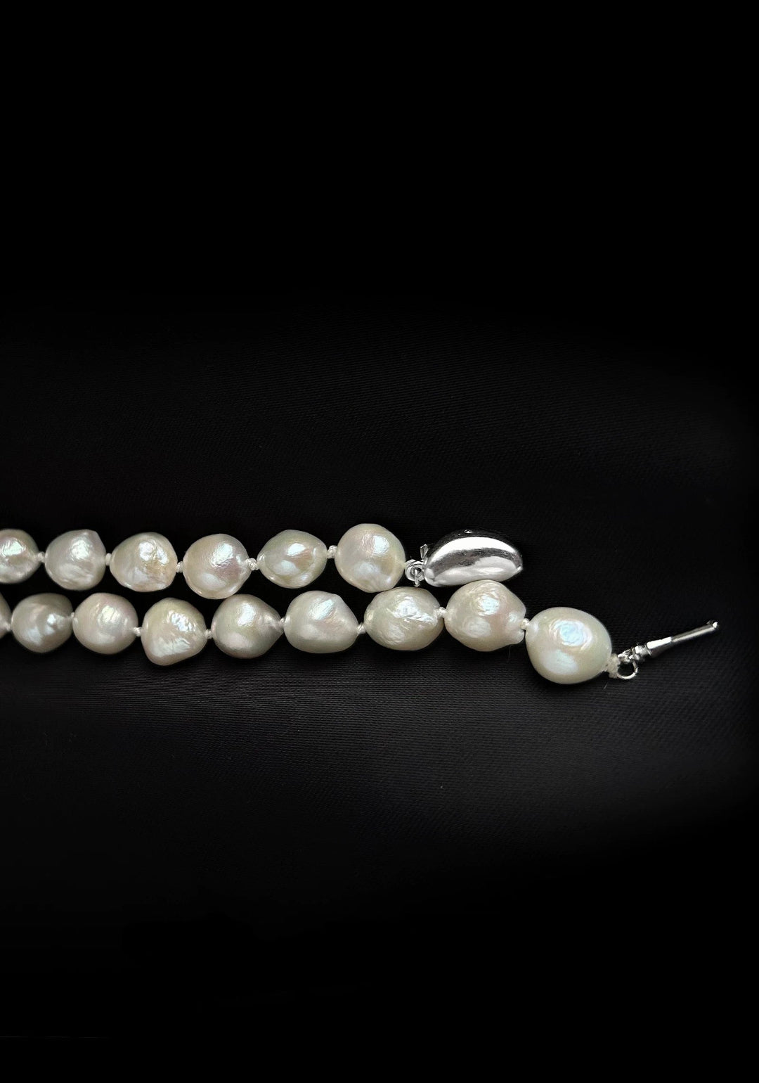 Wrinkled Baroque pearl Beaded Necklace gembea jewelry