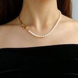 Gembea Jewelry Y-shaped Pearl Chain Necklace